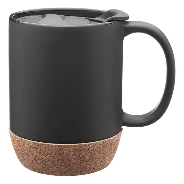 Ceramic Mug with Cork Bottom, 13 oz.