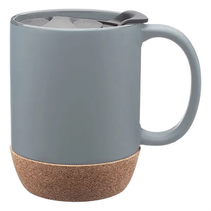 Ceramic Mug with Cork Bottom, 13 oz.