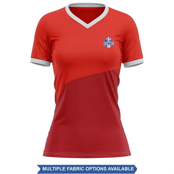 Women's Sublimation Short Sleeve Soccer Jersey - Mesh Option