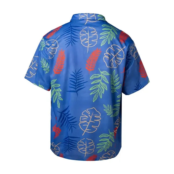 Sublimation Lightweight Mesh Full-Button Shirt - Men, Women,