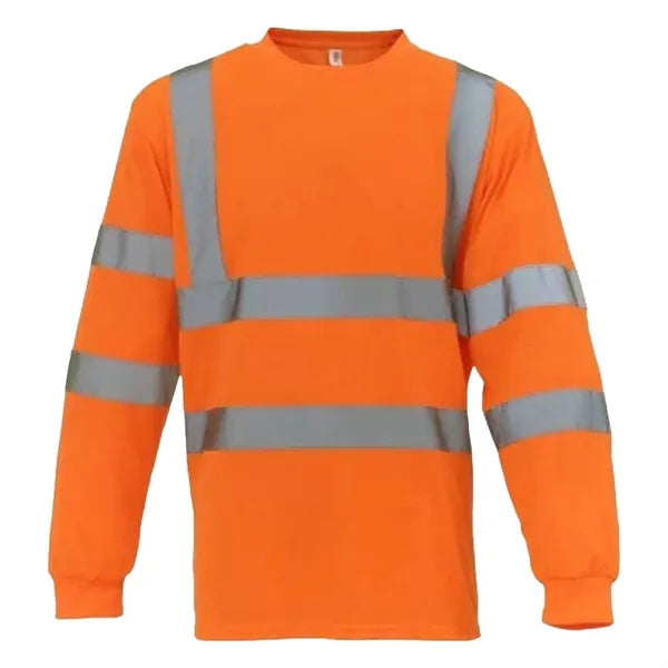 VISIPRO Long Sleeve Reflective Safety T-Shirt with Bands &