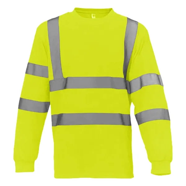 VISIPRO Long Sleeve Reflective Safety T-Shirt with Bands &