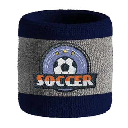 Sports Striped Wristband with Custom Embroidery