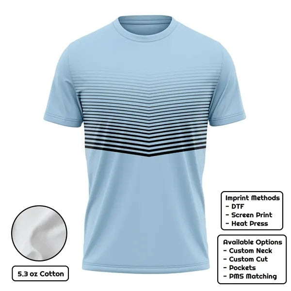 Adult and Kids' Custom 5.3 oz Cotton Short Sleeve T-Shirt -
