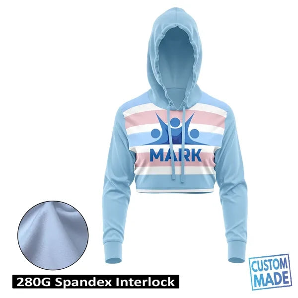 Women & Girls' Sublimation Cropped Performance Hoodie - 280G