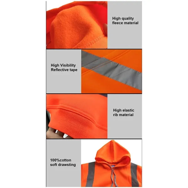VISIPRO Reflective Safety Hoodie with Bands & Brace - 280G