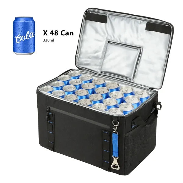 48 Can Collapsible Cooler Bag W/ Bottle Opener