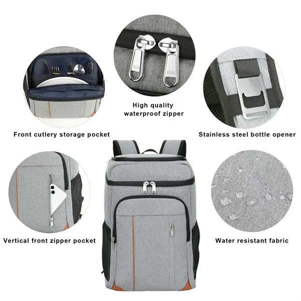 Dual Compartment 28 Can Insulated Cooler Backpack