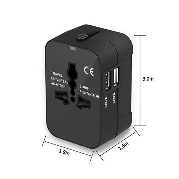 Dual Usb Global Travel Power Adapter