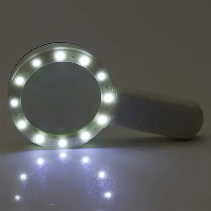 Led Illuminated Magnifier Handheld With Light