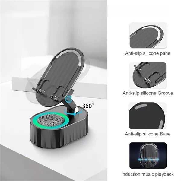 Wireless Bluetooth Speaker With Phone Stand
