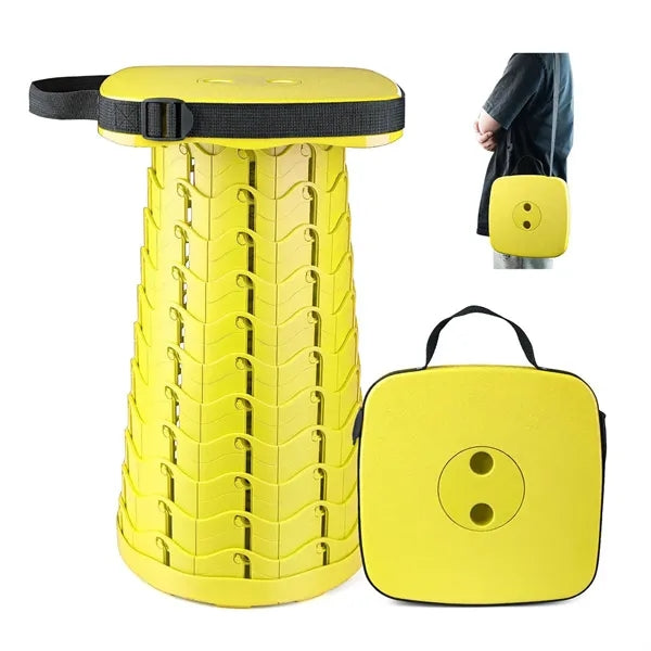 Portable Folding Stool With Adjustable Height For Outdoor