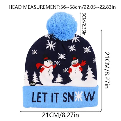 LED Light Up Knitted Beanie Christmas Hat