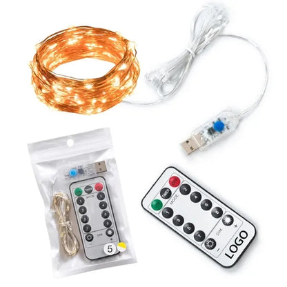 66 Feet Hanging String Fairy Lights USB Powered with Remote