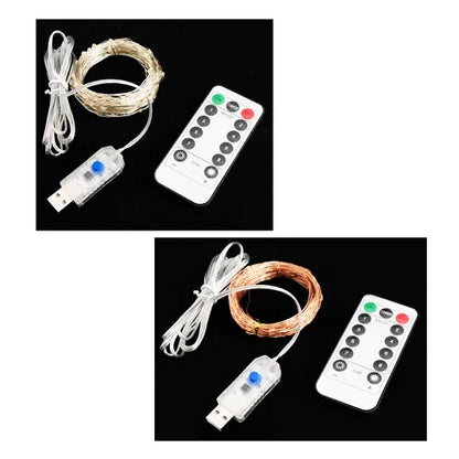 66 Feet Hanging String Fairy Lights USB Powered with Remote