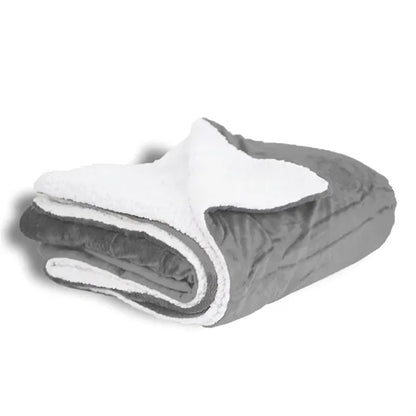 Embroidered Micro Mink Sherpa Blanket  (50"W X 60"H)