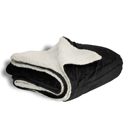 Embroidered Micro Mink Sherpa Blanket  (50"W X 60"H)