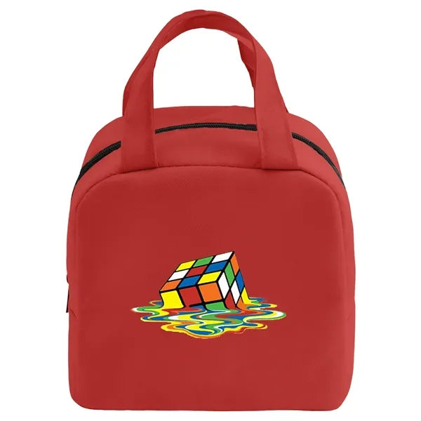 Non-woven Two Handle Lunch Bag w/ Zipper closure