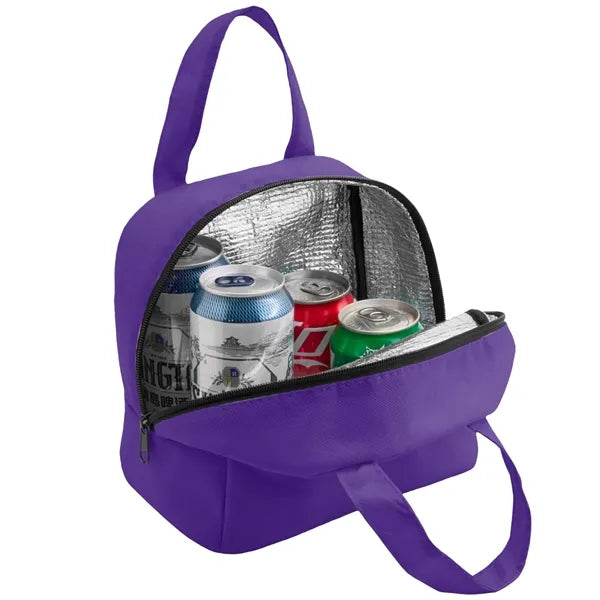 Non-woven Two Handle Lunch Bag w/ Zipper closure