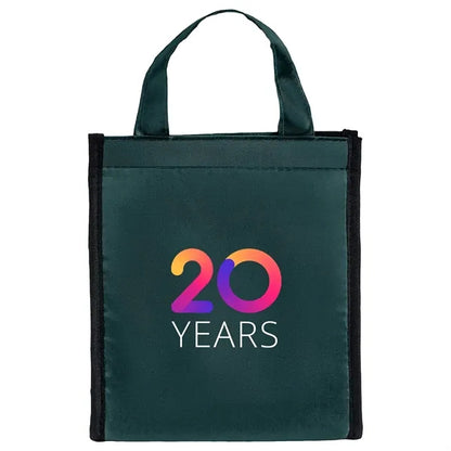 210D Insulated Lunch Tote Bag w/ Self Fabric Handles