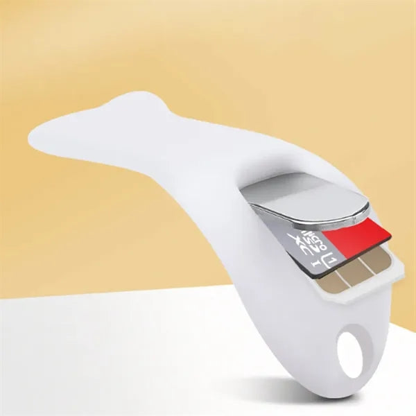 Metal SIM Ejector Pin with Keychain Silicone Fish Sleeve