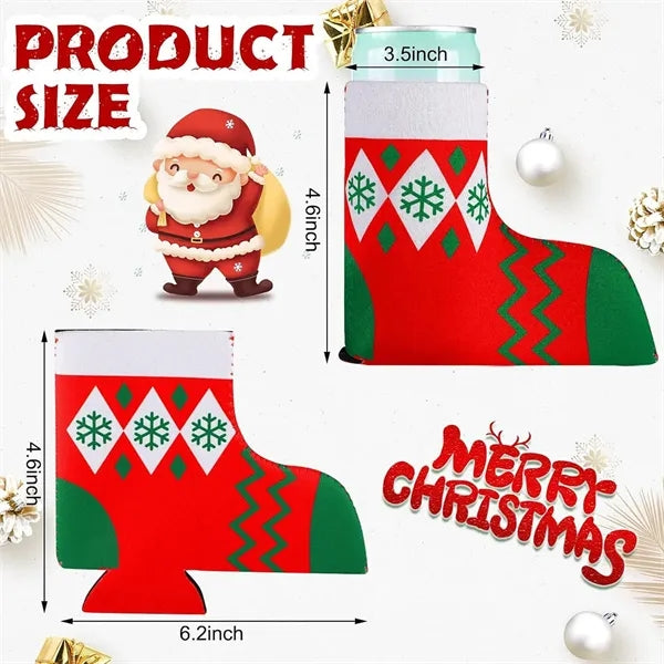 Christmas Boots Shape Cup Sleeve Customization