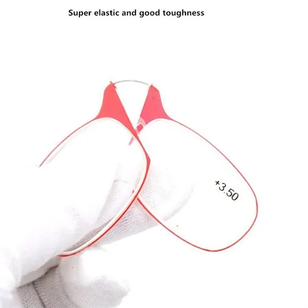 Foldable Ultra-Thin Frameless Read Glasses with Portable Box