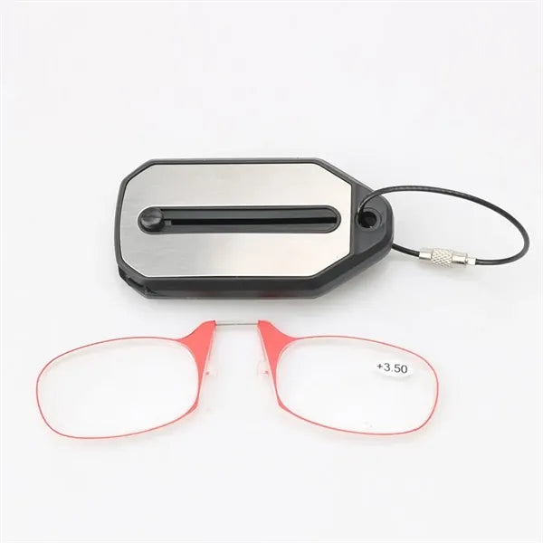 Foldable Ultra-Thin Frameless Read Glasses with Portable Box