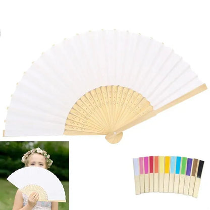 Folding Bamboo Paper Hand Fan