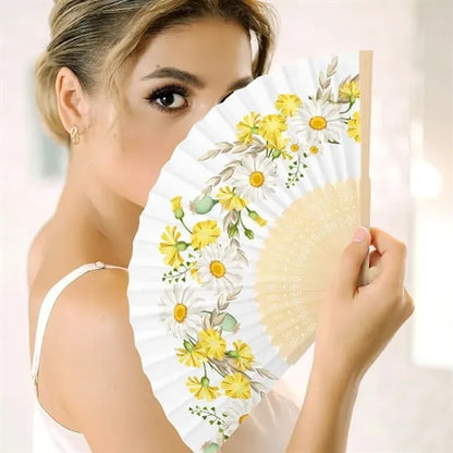Folding Bamboo Paper Hand Fan