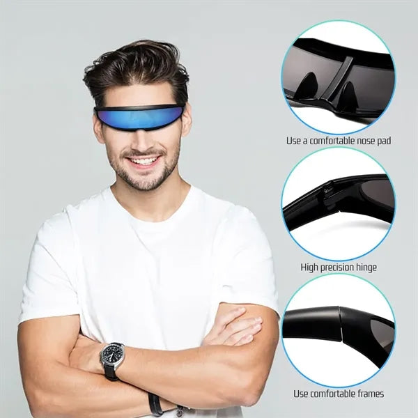 Color-Shifting One-piece Lenses PC Sports Cycling Glasses