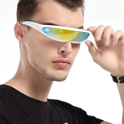Color-Shifting One-piece Lenses PC Sports Cycling Glasses