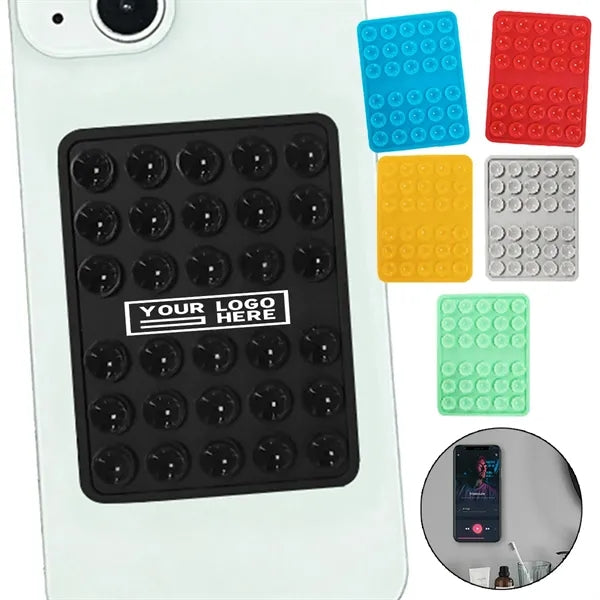Vacuum Mobile Phone Suction Shelf Silicone Card Cover