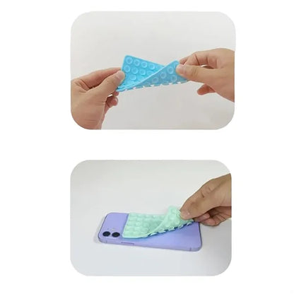 Vacuum Mobile Phone Suction Shelf Silicone Card Cover