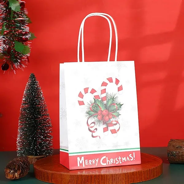 Christmas-Themed Cartoon Kraft Paper Bag
