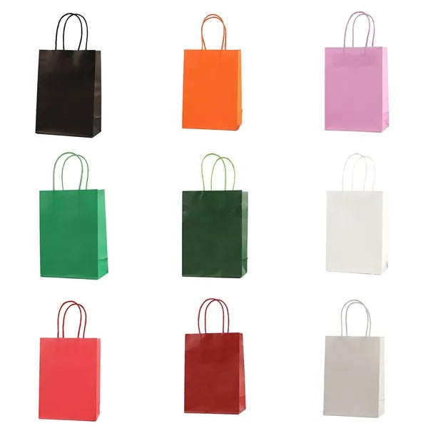 Colored Holiday Gift Kraft Paper Carry Bag