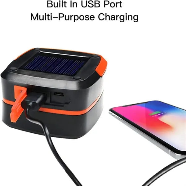 Foldable Waterproof Dual-Charging Solar Camping Lantern
