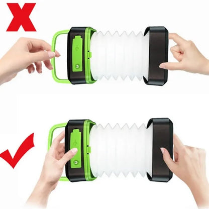 Foldable Waterproof Dual-Charging Solar Camping Lantern