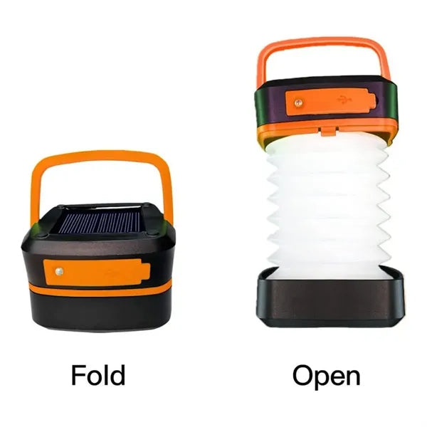 Foldable Waterproof Dual-Charging Solar Camping Lantern