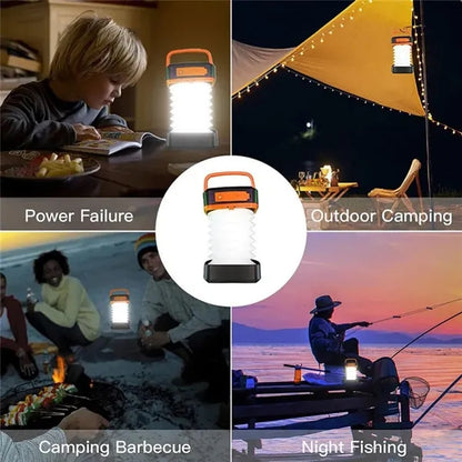 Foldable Waterproof Dual-Charging Solar Camping Lantern