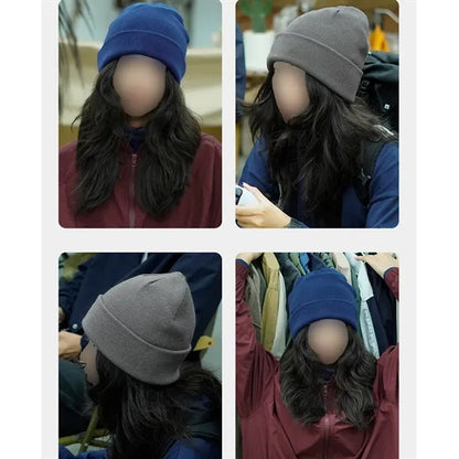 Knitted Hat With Blank Logo Can Be Embroidered