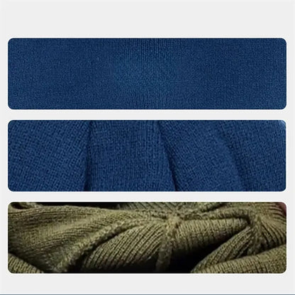 Knitted Hat With Blank Logo Can Be Embroidered