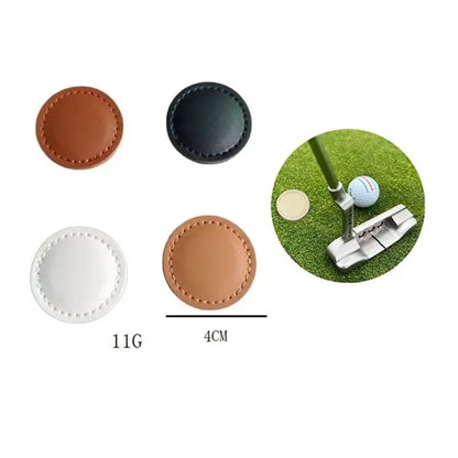 Magnetic Leather Golf Ball Markers