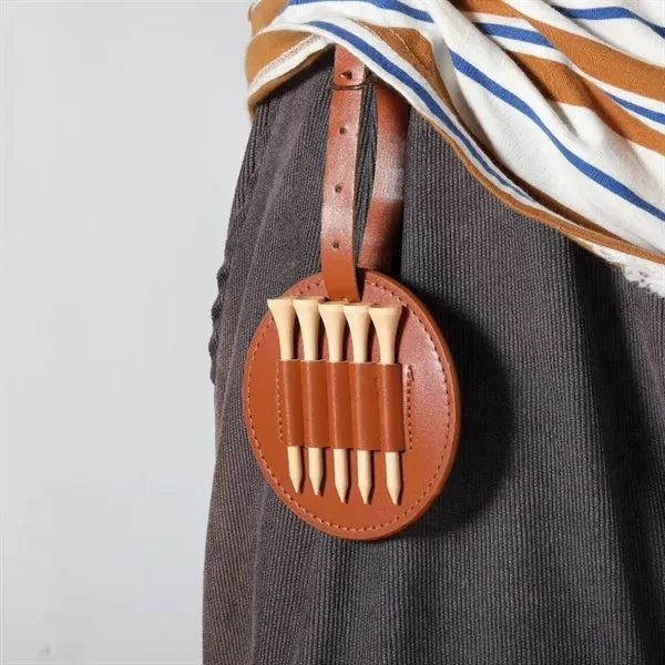 Leather Golf Tees Holder
