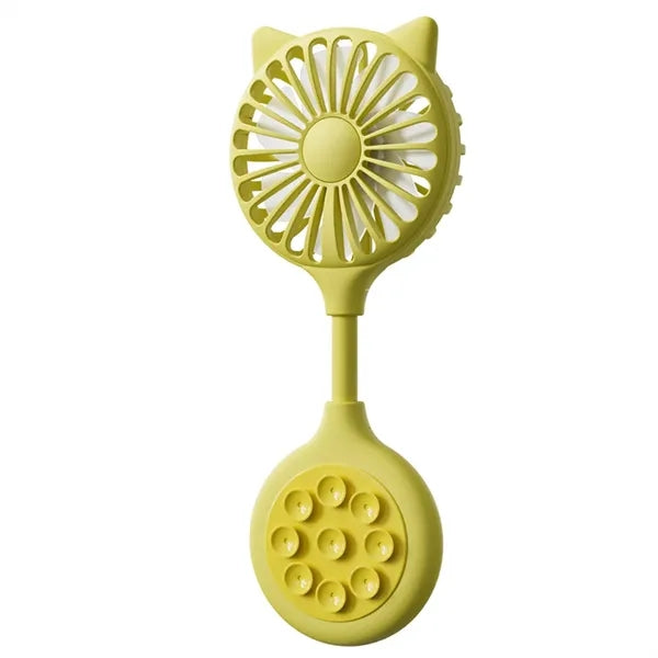 3-Speed Suction Rechargeable Adjustable Angle Handheld Fan