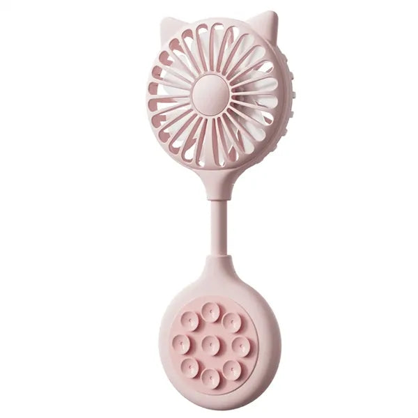 3-Speed Suction Rechargeable Adjustable Angle Handheld Fan