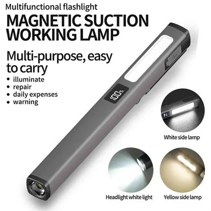 Rechargeable Pen Flashlights with COB Light