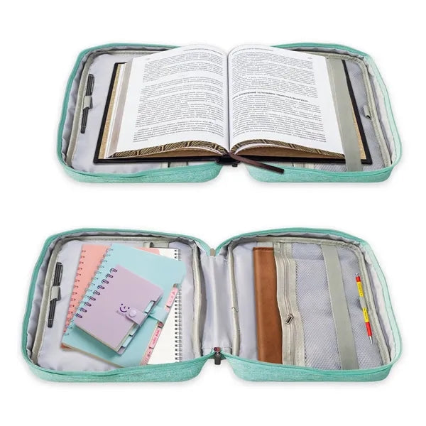 Standable Multi-Compartment Lightweight Book Cover Tote Case