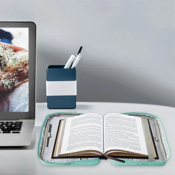 Standable Multi-Compartment Lightweight Book Cover Tote Case