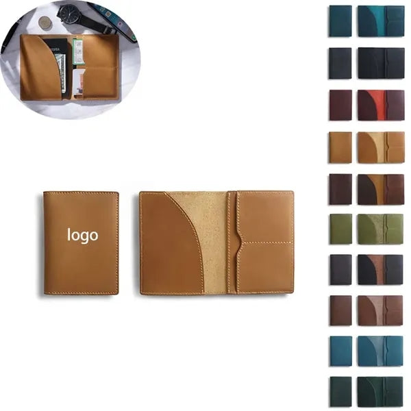 Leather Wallet Passport Holder ID Credit Card Cover